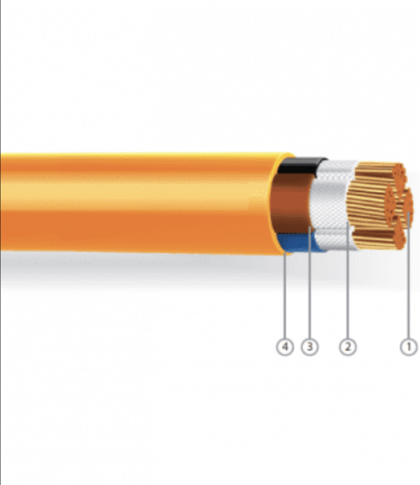 2 CORES – 5 CORES Mica Taped, XLPE Insulated, LSZH Sheathed Cable, 0.6 /1kV
